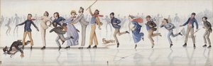 Winter Fun! A slide on Duddington Loch near Edinburgh by Charles Altamont Doyle